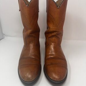 Vintage Acme Men’s Cowboy Boots Oil Resistant 9.5 D Carmel Brown Made In USA